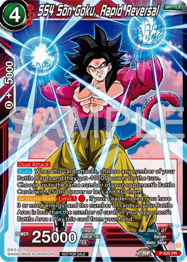 SS4 Son Goku, Rapid Reversal (Zenkai Series Tournament Pack Vol.9) (P-625) [Promotion Cards] Online