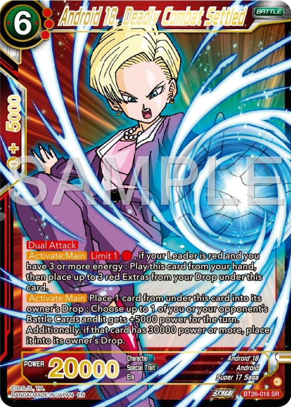 Android 18, Deadly Combat Settled (Bt26-016) [Ultimate Advent] Fashion