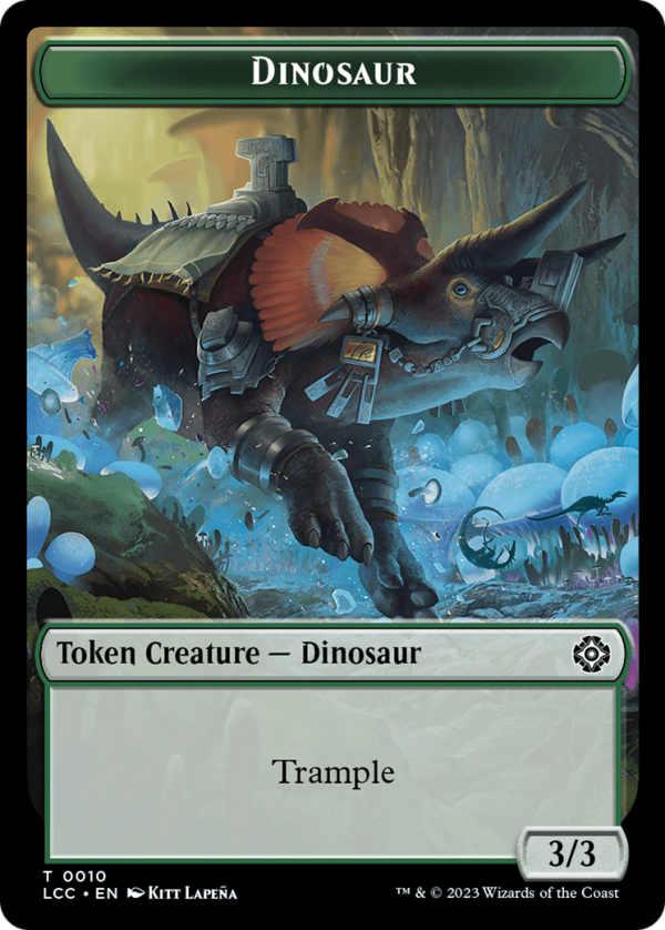 Dinosaur Beast    Dinosaur Double-Sided Token [The Lost Caverns of Ixalan Commander Tokens] For Cheap