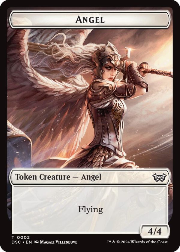 Angel    Glimmer Double-Sided Token [Duskmourn: House of Horror Commander Tokens] For Discount